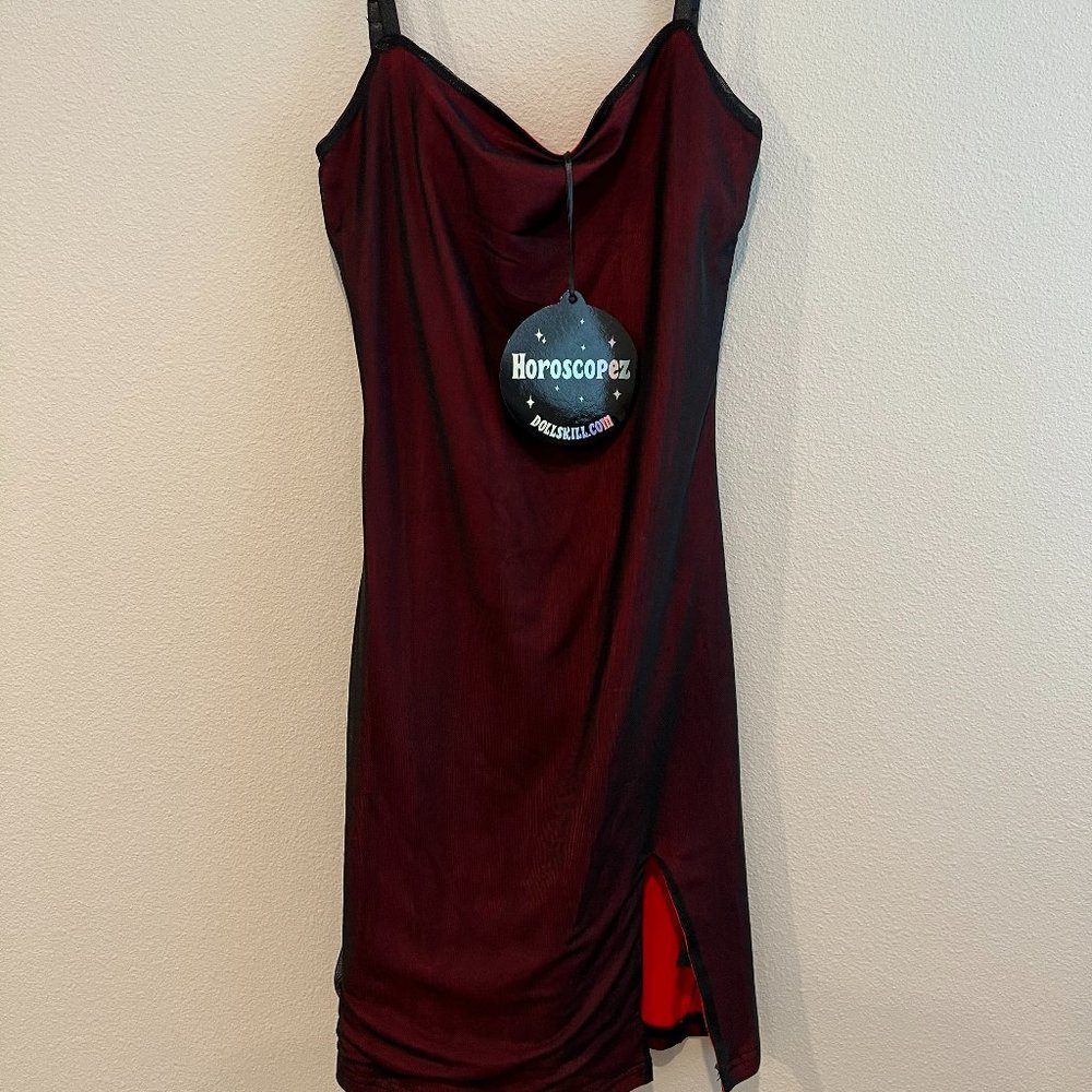 NWT DollsKill BlackRed Mini Dress